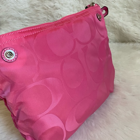 COACH Signature Nylon Packable Weekender bag getaway travel tote duffel 77316 - Picture 6 of 13